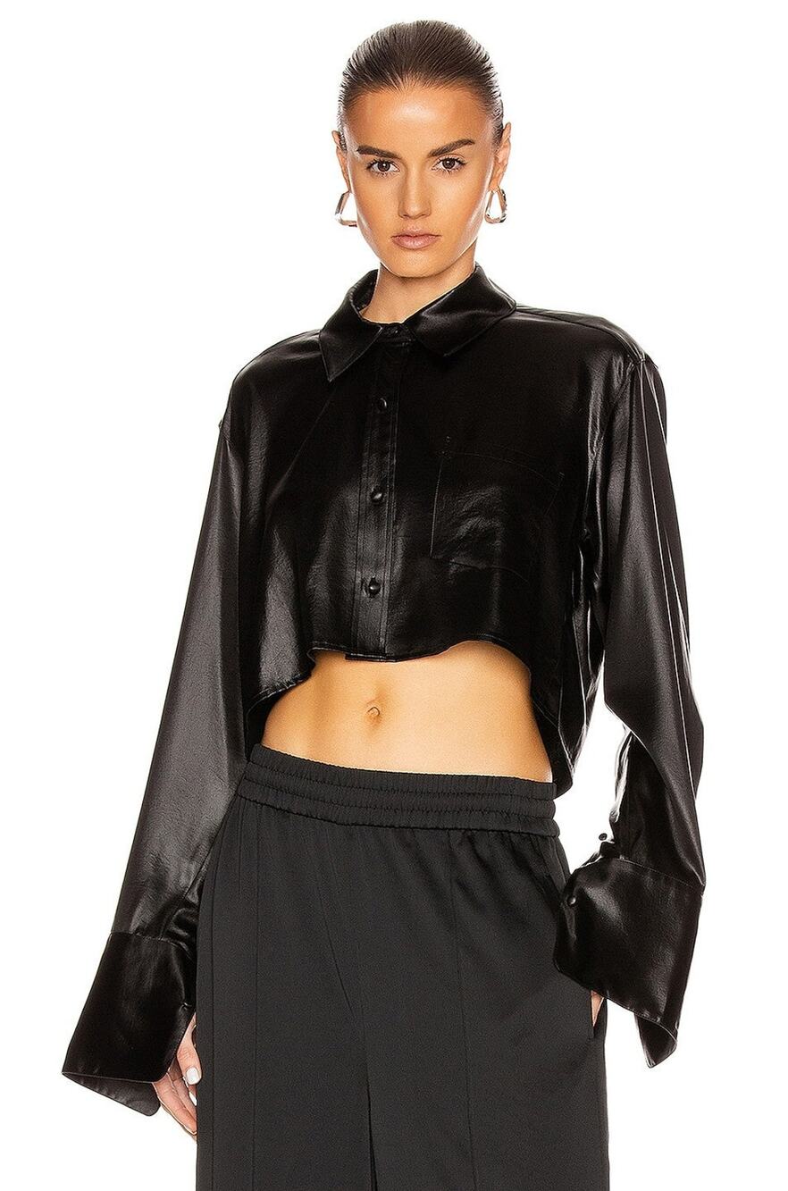 Alexander Wang T Long Sleeves Cropped Top - S/M